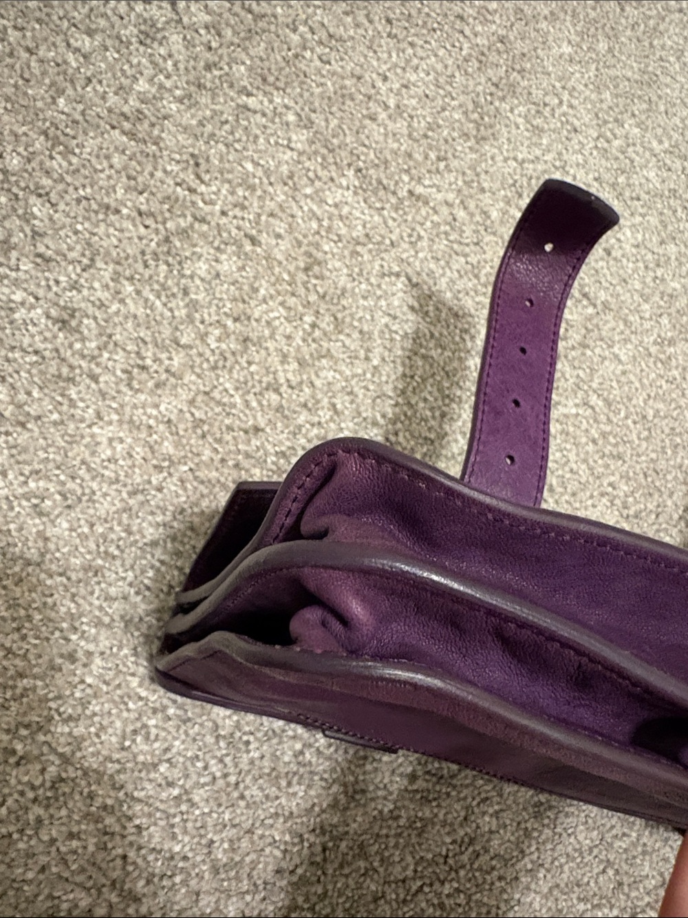 Proenza Schouler Purple Leather Clutch with Gold Hardware - Picture 13 of 14